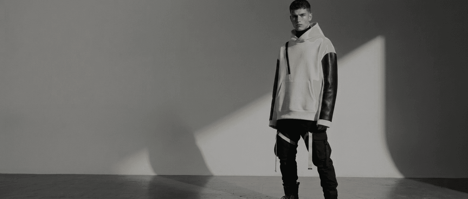 VELVORZ model wearing the latest collection outerwear